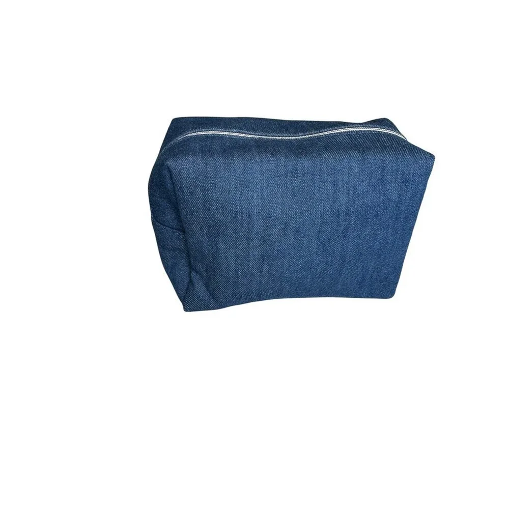 Dior Beauty Limited Edition Denim Cosmetic Pouch star zipper pull new